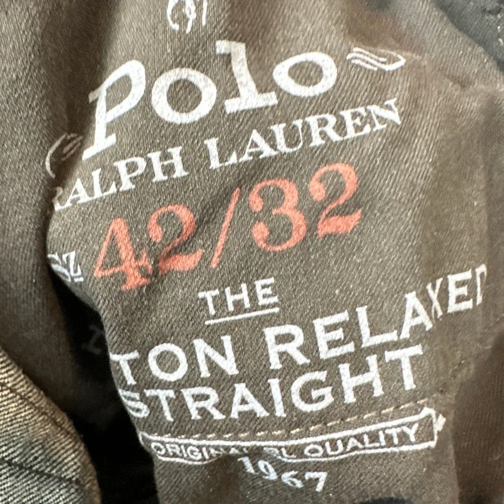 Polo Ralph Lauren Jeans Mens 42X32 Hampton Relaxed Straight Dark Indigo Denim